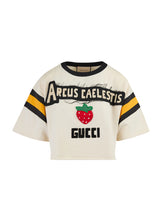 Camiseta blanca de algodón con capucha de Gucci